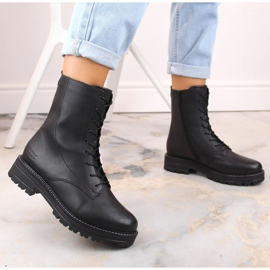 Rieker Bottes en cuir isolées confortables Remonte W RKR622 noir le noir 4
