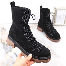 Vinceza W JAN255 bottes isolées en daim noir le noir 5