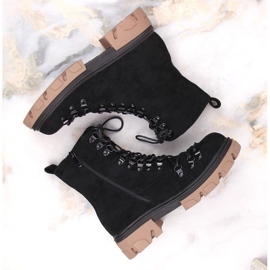 Vinceza W JAN255 bottes isolées en daim noir le noir 6