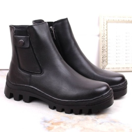 Bottines isolées Potocki W WOL186 avec poche, noir le noir 5