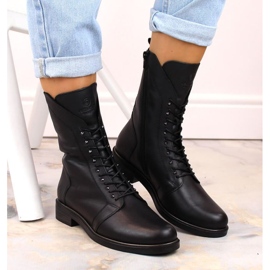 Rieker Bottes en cuir confortables et isolées Remonte W RKR630, noir le noir 4