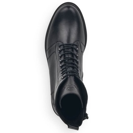 Rieker Bottes en cuir confortables et isolées Remonte W RKR630, noir le noir 10