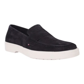Tommy Hilfiger Mocassins tendance en daim léger FM0FM03963 bleu 4