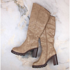 M.Daszyński Bottes M. Daszyński sur le talon W SAN29B SA218-4 d'or 4