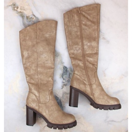 M.Daszyński Bottes M. Daszyński sur le talon W SAN29B SA218-4 d'or 5