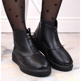 Bottines isolées en cuir avec fermeture éclair Filippo W PAW483 noir le noir 4
