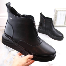 Bottines isolées en cuir avec fermeture éclair Filippo W PAW483 noir le noir 5