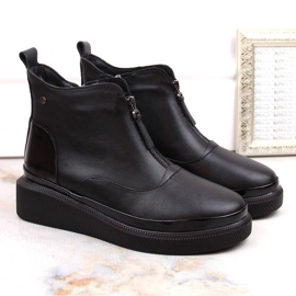 Bottines isolées en cuir avec fermeture éclair Filippo W PAW483 noir le noir 6