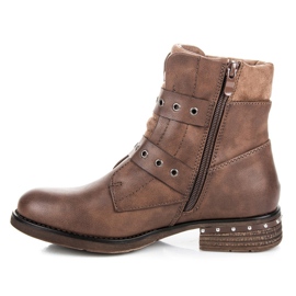 Kayla Bottines à talons plats brun 1