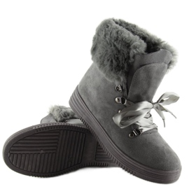 Bottes de neige grises trappeurs GF-179 gris 1 Bottes de neige grises trappeurs GF-179 gris 1