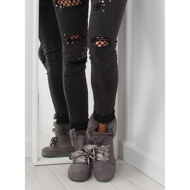 Bottes de neige grises trappeurs GF-179 gris 2 Bottes de neige grises trappeurs GF-179 gris 2