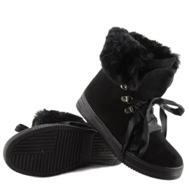Bottes de neige noires de GF-179 noir le noir 1