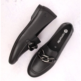 Rieker Chaussures en cuir confortables avec chaîne Remonte W RKR645, noir le noir 7