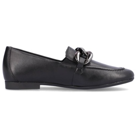 Rieker Chaussures en cuir confortables avec chaîne Remonte W RKR645, noir le noir 12