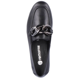 Rieker Chaussures en cuir confortables avec chaîne Remonte W RKR645, noir le noir 14
