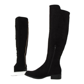 Bottes d'équitation femme noires 6811-PG noir le noir 1