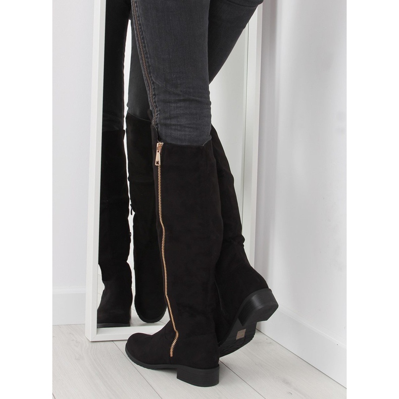 Bottes d'équitation femme noires 6811-PG noir 2