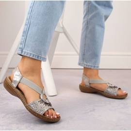Sandales métalliques confortables Rieker W RKR673 4