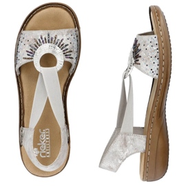 Sandales métalliques confortables Rieker W RKR673 13