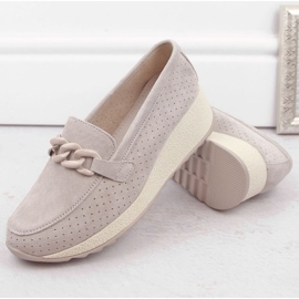 Chaussures Filippo W PAW507A en cuir et daim beiges 7