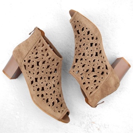 Bottines en daim Jezzi W JEZ428 marron clair 7