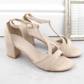 Potocki W WOL224B sandales à talons hauts en daim, beige 6