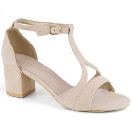 Potocki W WOL224B sandales à talons hauts en daim, beige 7