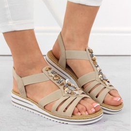 Sandales confortables Rieker W RKR680 beiges 4