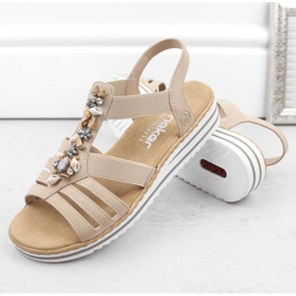 Sandales confortables Rieker W RKR680 beiges 6