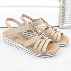 Sandales confortables Rieker W RKR680 beiges 7