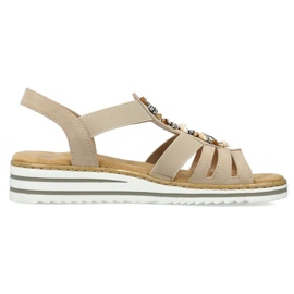 Sandales confortables Rieker W RKR680 beiges 9