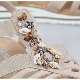 Sandales confortables Rieker W RKR680 beiges 17