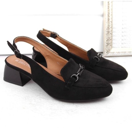Sandales à talons en daim M.Daszyński W SAN36A, noir le noir 5