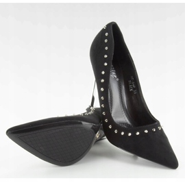 Escarpins en daim avec clous noirs nf-04p noirs le noir 2