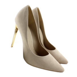 Talons hauts en daim LE-08 Beige 3