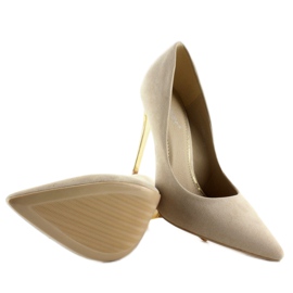 Talons hauts en daim LE-08 Beige 4