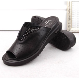 Filippo W PAW536 mules compensées en cuir noir le noir 6