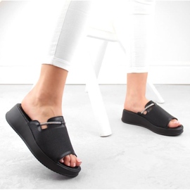 Filippo W PAW538A mules compensées en cuir noir le noir 4
