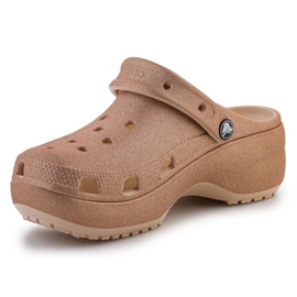 Tongs Crocs Classic Platform Glitter Clog 207241-2DS brun 4