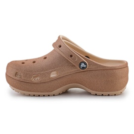 Tongs Crocs Classic Platform Glitter Clog 207241-2DS brun 5