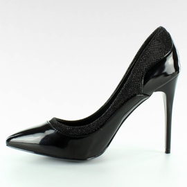 Belles escarpins pour des occasions spéciales noir P-13 noir le noir 1