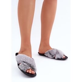 Chaussons Fourrure Femme Inblu 6800006D Gris 2