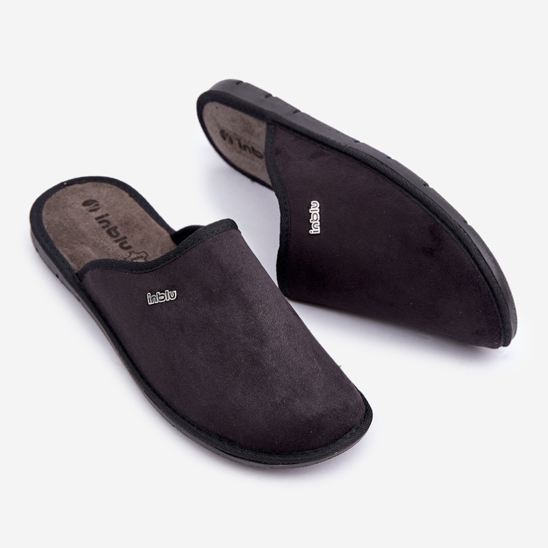 Chaussures d'intérieur pour hommes Inblu pantoufles 9100002H noir le noir 1