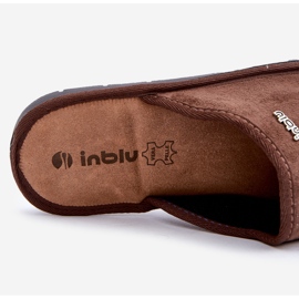 Chaussures d'intérieur pour hommes, pantoufles Inblu 9100002H marron brun 2