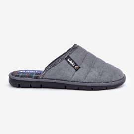 Inblu Chaussures de maison confortables pour hommes gris 1