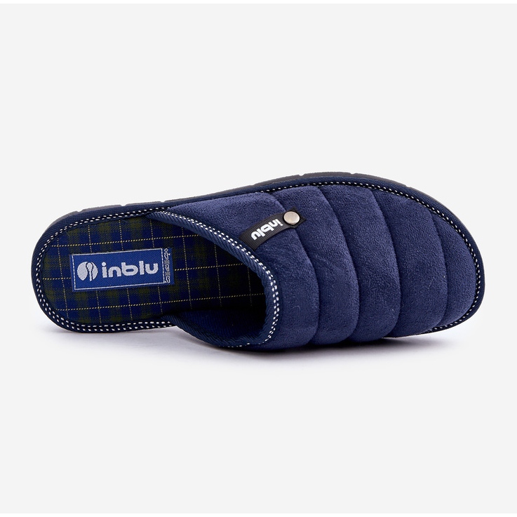 Inblu Chaussures confortables pour la maison pour hommes, bleu marine 2