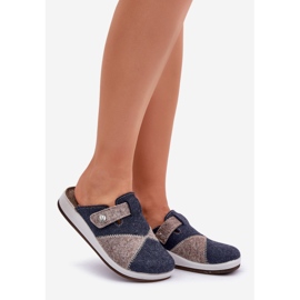 Inblu Pantoufles préventives pour femmes, gris et bleu marine 1