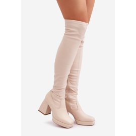 Cuissardes ajustées, beige clair 1