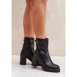Bottines isolées à boucle, noir le noir 3