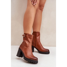 Bottines isolées à boucle, marron brun 2